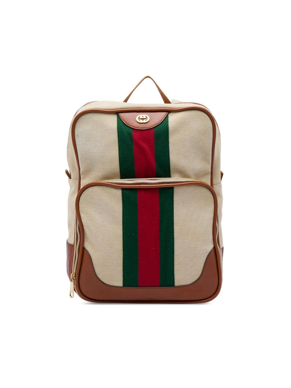 Gucci Canvas Web Backpack Pre-Loved #369789G58B